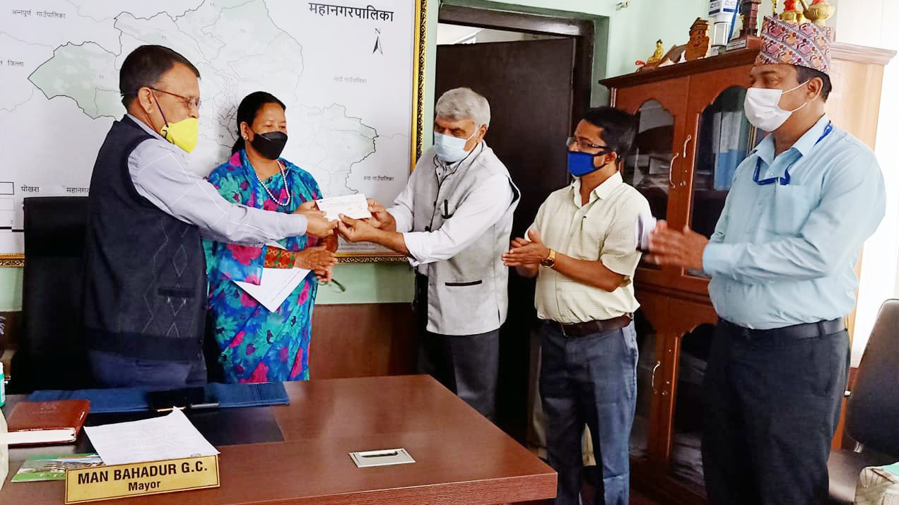 Donation to Covid-19 Emergency Fund of Pokhara Metropolitan City Office